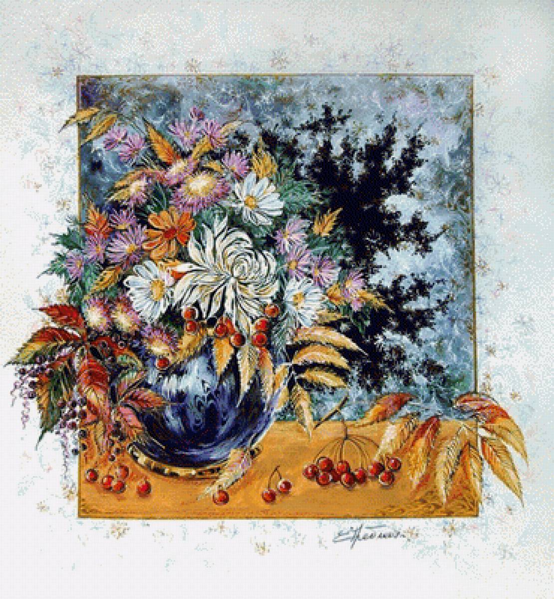 худ. Екатерина Гребенкина - цветы - предпросмотр