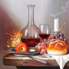 Схема вышивки «Натюрморт со свечой.»