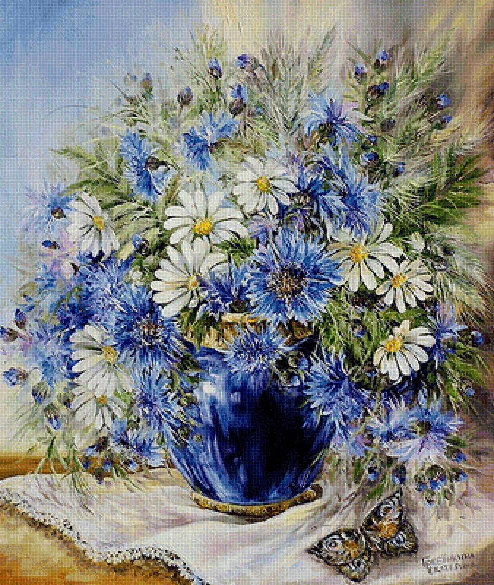 худ. Екатерина Гребенкина - цветы - предпросмотр