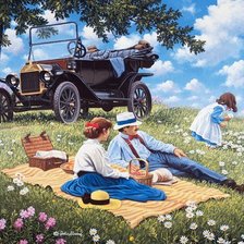 Схема вышивки «на природе»