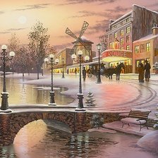 Схема вышивки «зима в городе»