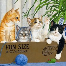 Схема вышивки «котята»