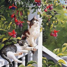 Схема вышивки «котята»