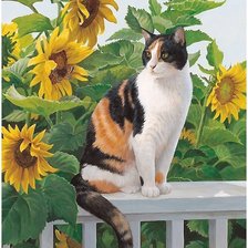 Схема вышивки «кошка»