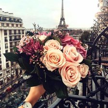 Схема вышивки «париж.цветы. красота»