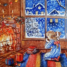 Схема вышивки «У камина»