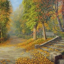 Схема вышивки «осенний пейзаж»