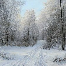 Схема вышивки «зимний лес»