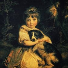 Схема вышивки «Joshua Reynolds - Miss Bowles, 1775»