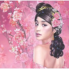 Схема вышивки «Девушка»