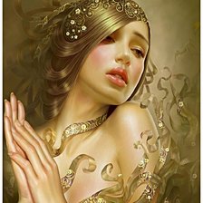 Схема вышивки «Девушка»