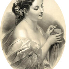 Схема вышивки «девушка»