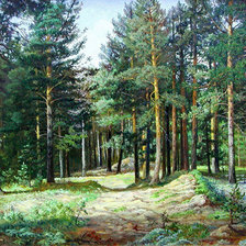 Схема вышивки «лесной пейзаж»