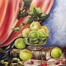 Схема вышивки «Натюрморт с яблоками.»