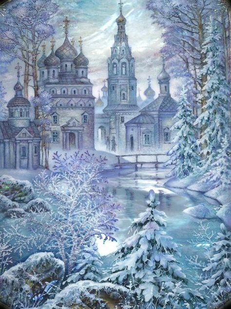 зимняя сказка - картина, зима, пейзаж, природа - оригинал