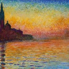 Схема вышивки «Клод Моне. Закат в Венеции.»