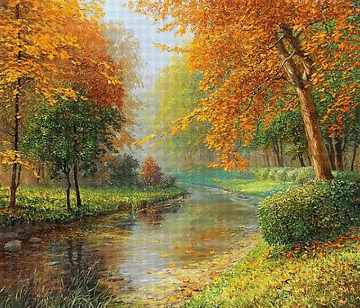 Пейзаж. - осень. пейзаж. живопись. - предпросмотр