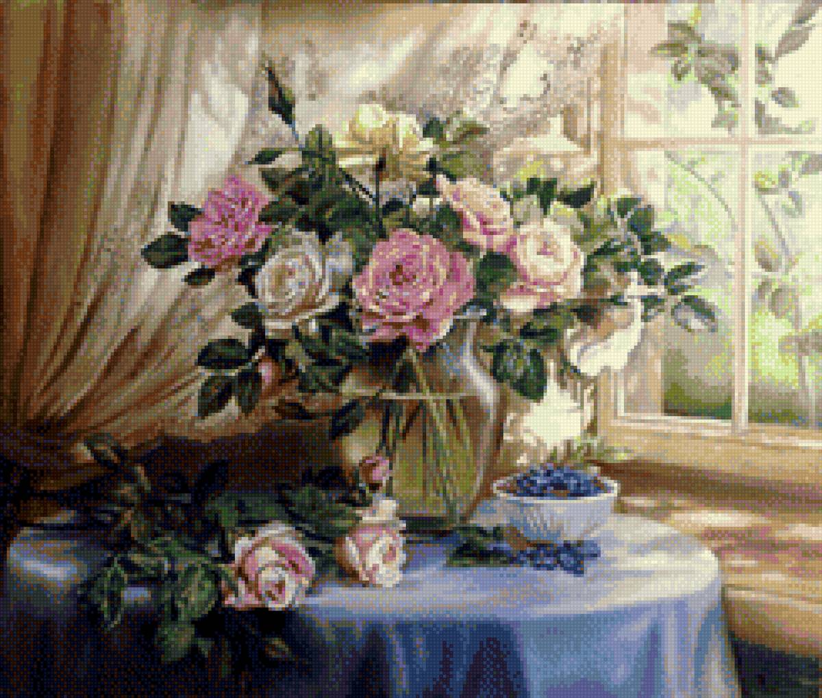 натюрморт с цветами - предпросмотр