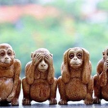 Схема вышивки «не вижу, не слышу, молчу»