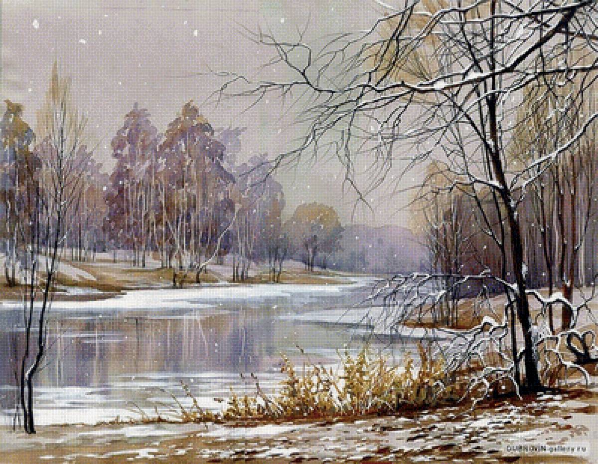 первый снег - природа, зима, пейзаж - предпросмотр