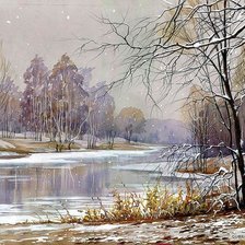 Схема вышивки «первый снег»