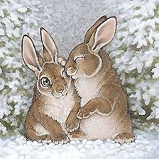 Схема вышивки «Кролики»