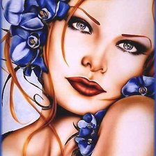 Схема вышивки «Девушка»