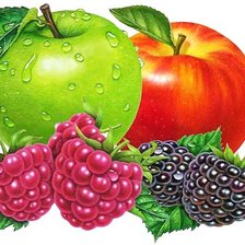 Схема вышивки «Ягоды-фрукты»