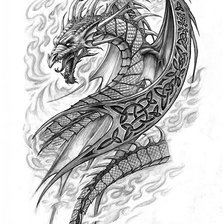 Схема вышивки «Дракон»