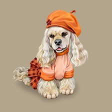 Схема вышивки «Собака»