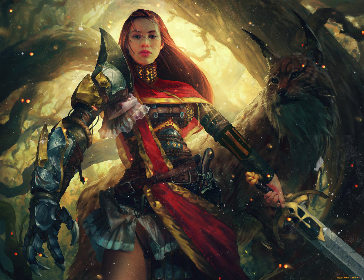 Женщина в доспехах - женщина-воин - оригинал