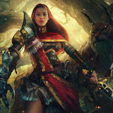 Схема вышивки «Женщина в доспехах»