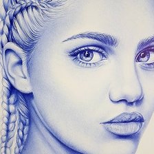 Схема вышивки «Девушка»