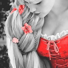 Схема вышивки «Девушка»