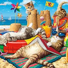 Схема вышивки «коты»