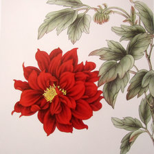 Схема вышивки «Красный цветок»