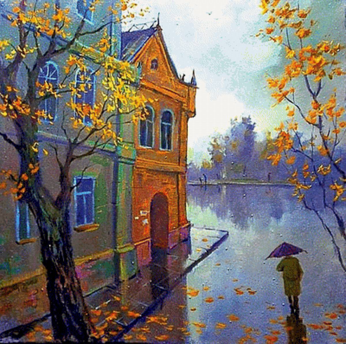 Осень. - живопись., картина, осень - предпросмотр