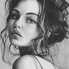 Схема вышивки «Девушка»