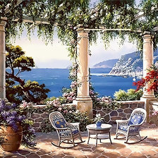 Схема вышивки «у океана»