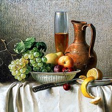 Схема вышивки «Натюрморт с виноградом.»