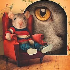 Схема вышивки «мышка и кот»