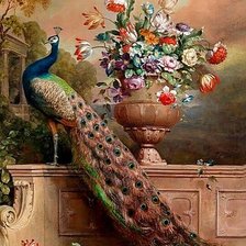 Схема вышивки «Павлин»