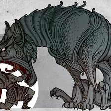 Схема вышивки «Фенрир»