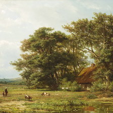 Схема вышивки «Деревенский пейзаж.»