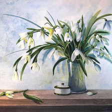 Схема вышивки «подснежники»