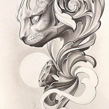 Схема вышивки «Котик»