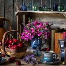 Схема вышивки «Горошек и вишня»