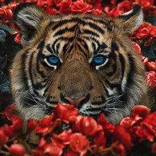 Схема вышивки «тигр»