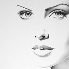 Схема вышивки «Девушка»