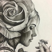 Схема вышивки «Девушка»